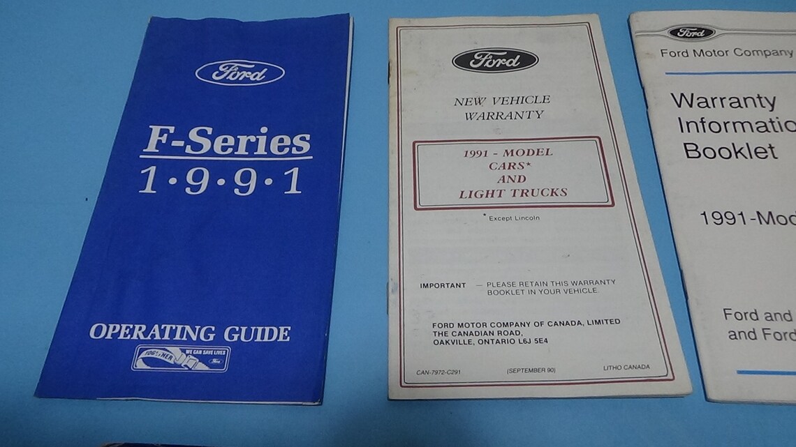 19871991 Ford F150 F250 F350 Pick Up Truck Owners Manual Book Etsy
