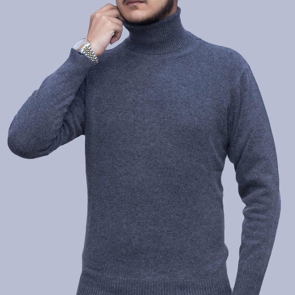 Pull pull col roulé 100% cachemire pour hommes, pull en cachemire pour hommes, pull en laine pour hommes, pull pour hommes, pull pour homme, cadeau pour petit ami