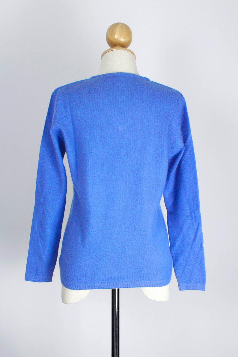 Cornflower Blue Cashmere Vneck Pullover Sweater for Women Etsy