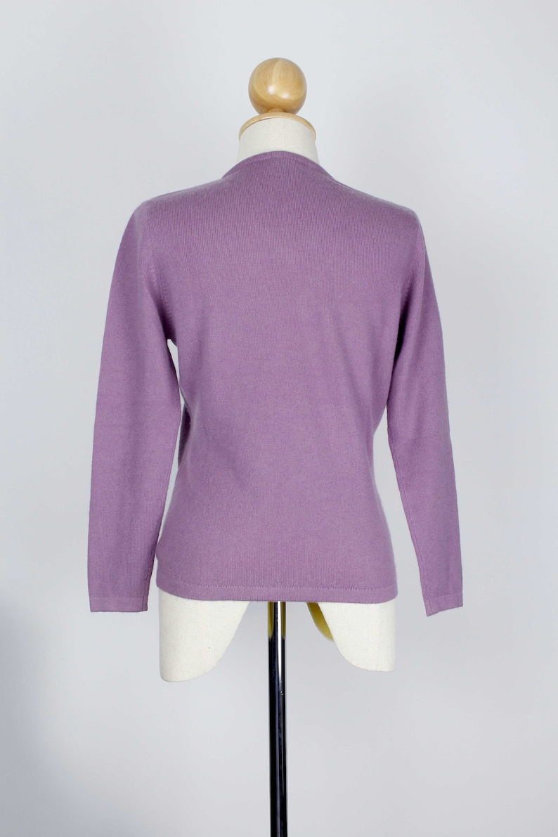 Lavender Cashmere V-neck Pullover Sweater for Women - Etsy