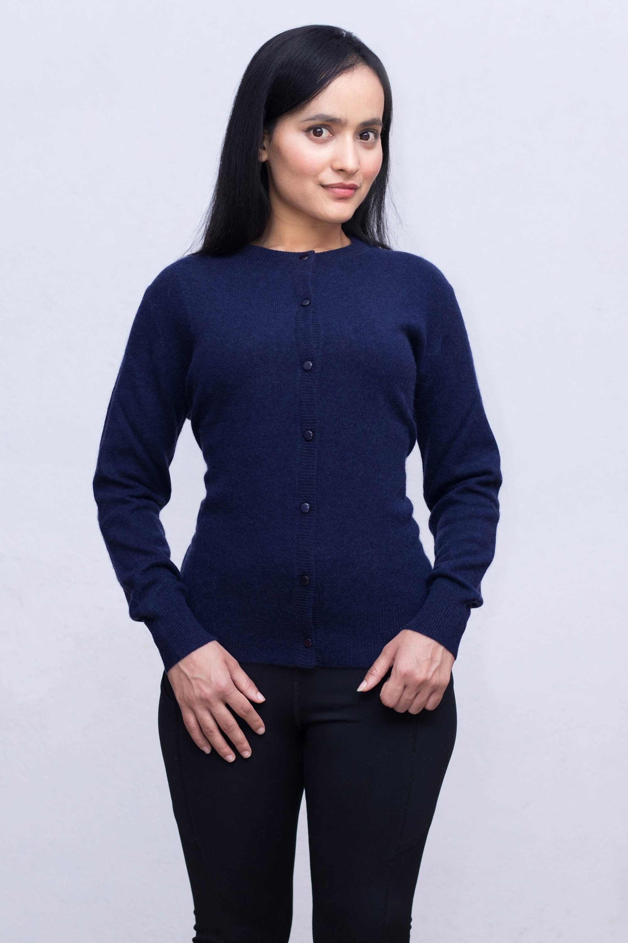 Crew Neck Cardigan - Etsy