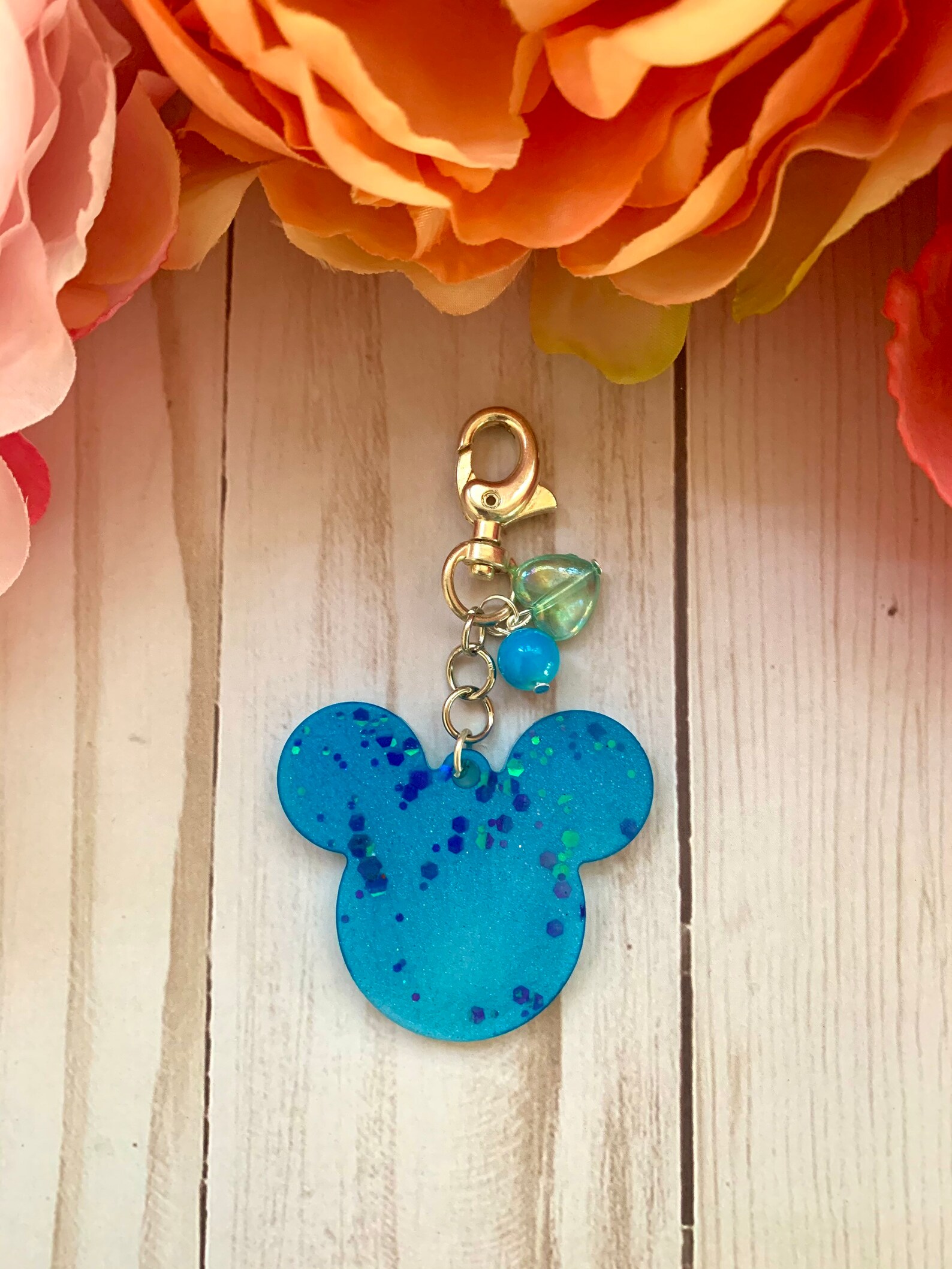 Mouse Keychain Charm Thème Disney Etsy