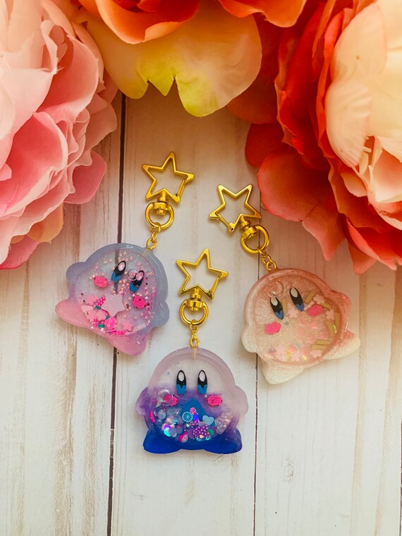 Baby Kirby Shaker Keychain Charms Etsy