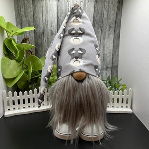 Adorable Schnauzer Gnome | Dog Gnomes | Home and Office Decor