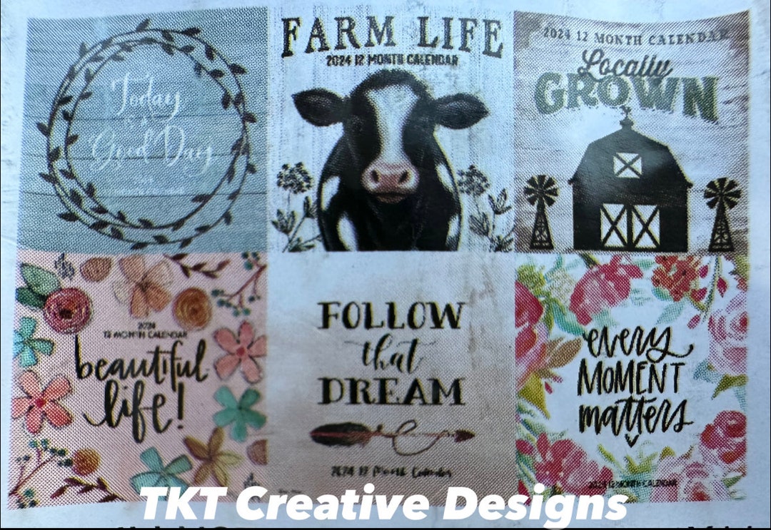 2024 Dollar Tree Calendars Farm Life, Locally Grown, Beautiful Life