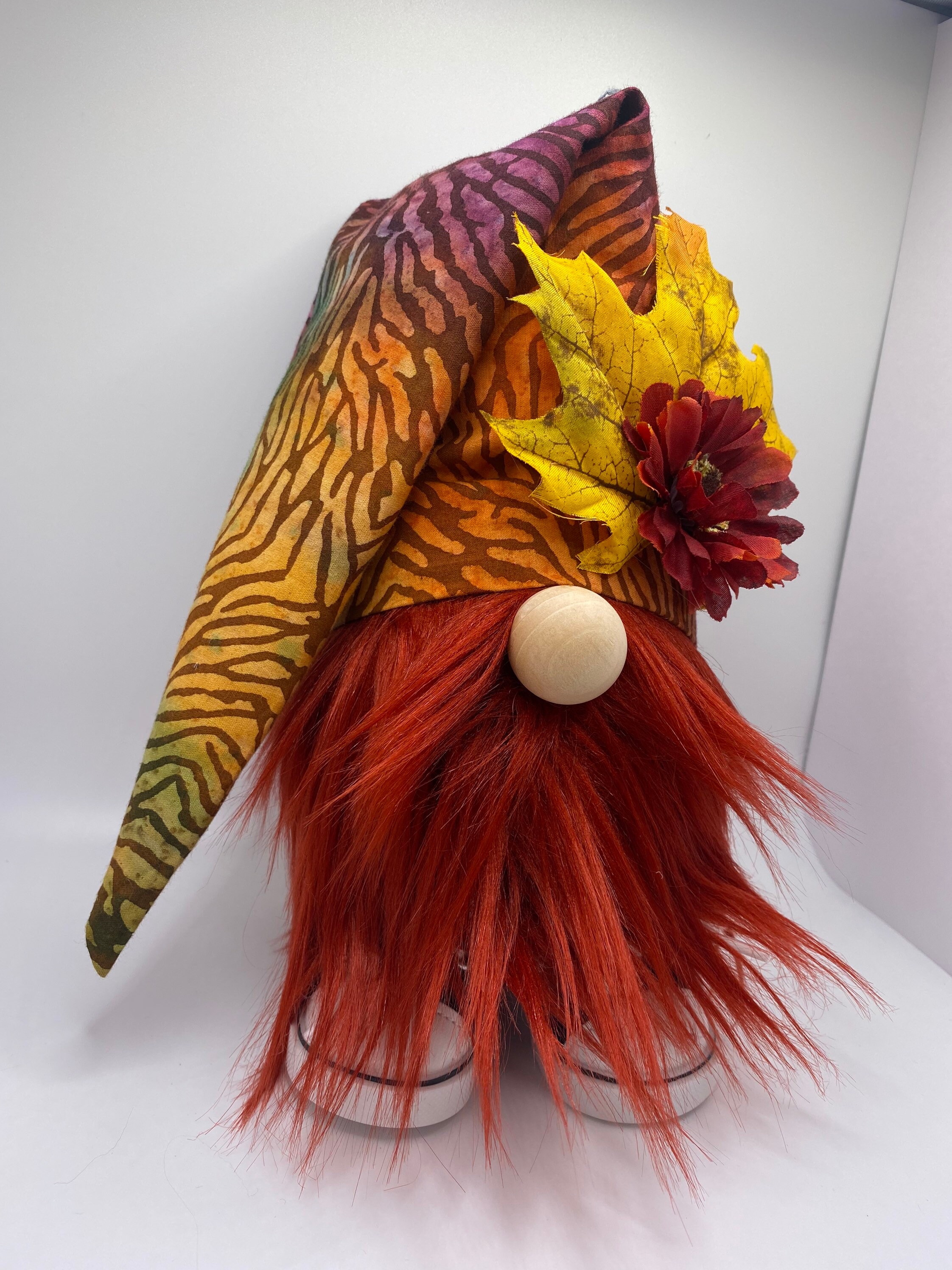 Fall Gnome Autumn Gnome Colorful leaf and flower gnome Etsy