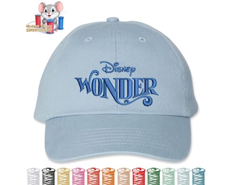 Wonder Cruise Line Embroidered Dad Hat, Adjustable Adult & Youth Sizes, Variety of Cap and 80 Stitch Colors, Low Profile Hat