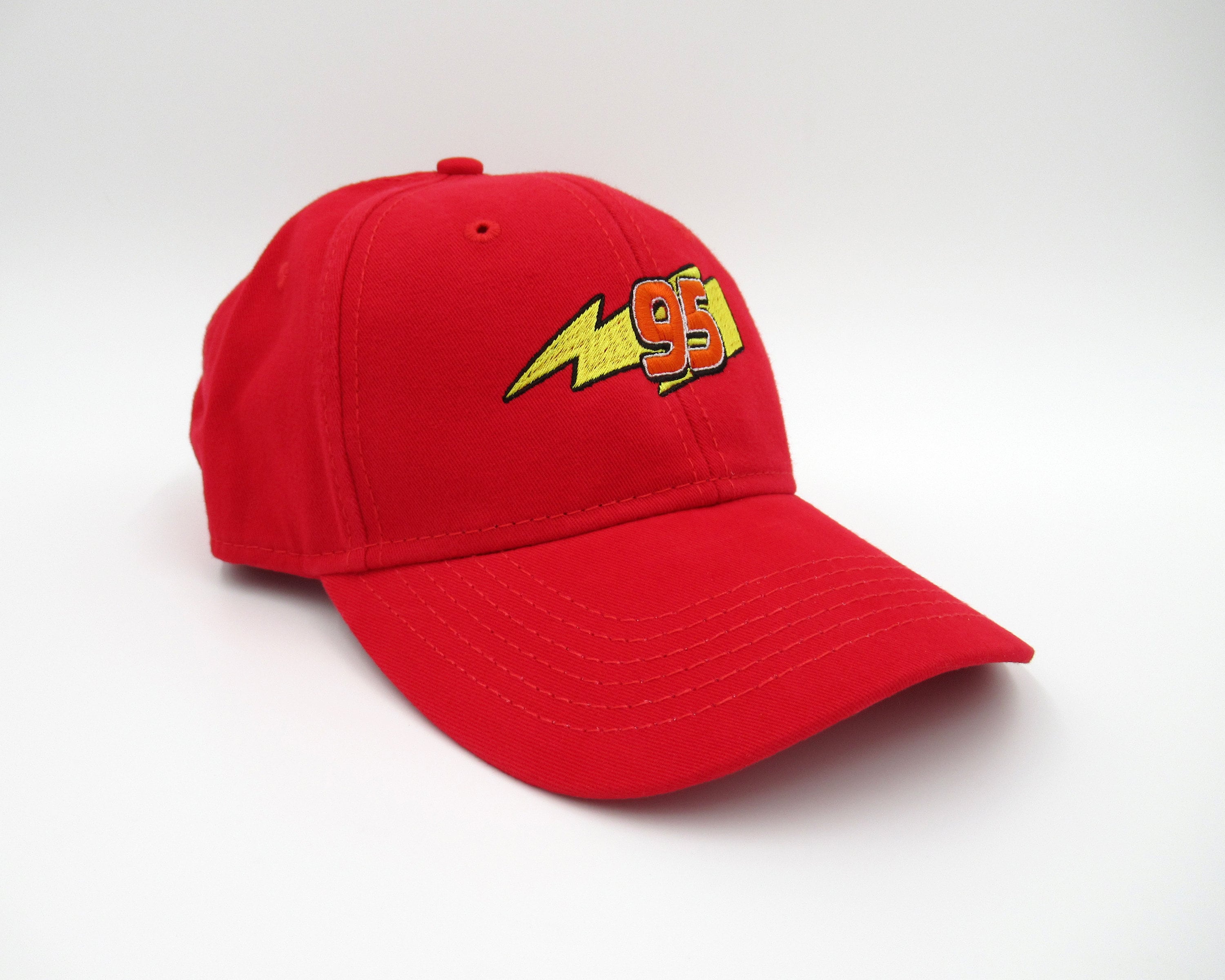 95 Lightning Mcqueen Hat, Embroidered Cap, Stitched Baseball Hat,  Structured Hat, Cars Disney Cartoon Cap 