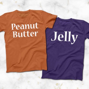 Peanut Butter and Jelly Halloween Costume T-Shirts, Funny Halloween Cosplay Costumes, Easy Halloween Costume