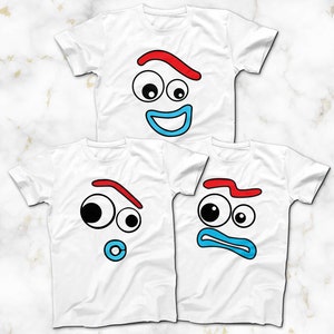 Toy Story Forky Face Costume T-Shirt, Forky Face Expressions T-Shirt, Forky Emoji Shirt, Toy Story Emoji Shirt, Disney Toy Story Happy Forky