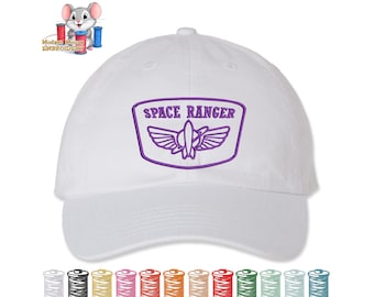Buzz Lightyear Space Ranger Embroidered Dad Hat, Adjustable Adult & Youth Sizes, Variety of Cap and 80 Stitch Colors, Low Profile Hat