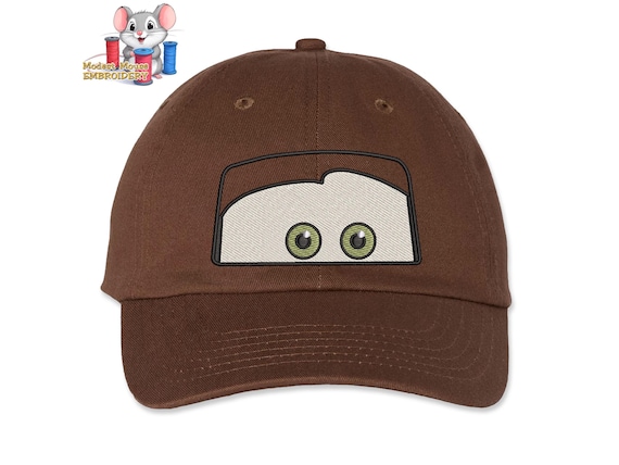 Cars Tow Mater Eyes Embroidered Dad Hat, Adjustable Adult & Youth Sizes, Variety of Cap Colors, Low Profile  Cap
