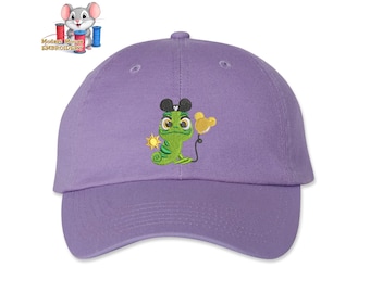 Tangled Pascal Chameleon Mouse Ears Embroidered Dad Hat, Adjustable Adult & Youth Sizes, Variety of Cap Colors, Low Profile Unstructured Cap