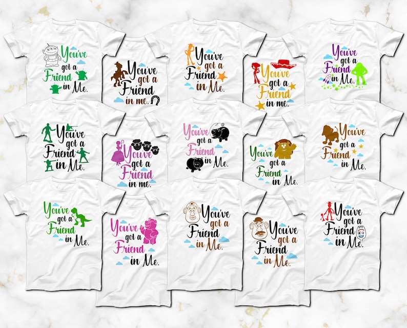 Disney Toy Story Hai un amico in me T-Shirts, Disponibile in 15 personaggi diversi, Buzz Lightyear, Jessie, Woody, Aliens, e altro ancora immagine 1