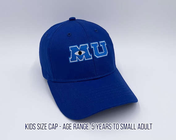 Kids MU Monsters University Hat, Youth Size Embroidered Cap Kids MU Monsters University Hat, Youth Size Embroidered Cap
