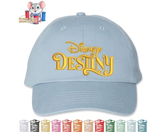 Destiny Cruise Line Embroidered Dad Hat, Adjustable Adult & Youth Sizes, Variety of Cap and 80 Stitch Colors, Low Profile Hat