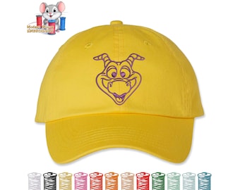 Figment Embroidered Dad Hat, Adjustable Adult & Youth Sizes, Variety of Cap and 80 Stitch Colors, Low Profile Hat