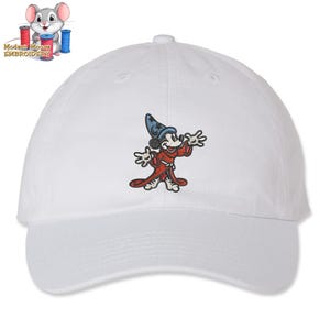Fantasia Sorcerer Imagineering Embroidered Dad Hat, Adjustable Adult & Youth Sizes, Variety of Cap Colors, Low Profile Unstructured Soft Cap