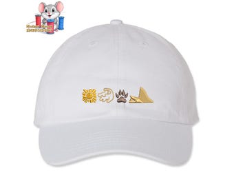 The Lion King Symbols Embroidered Dad Hat, Adjustable Adult & Youth Sizes, Variety of Cap Colors, Low Profile Unstructured Cap