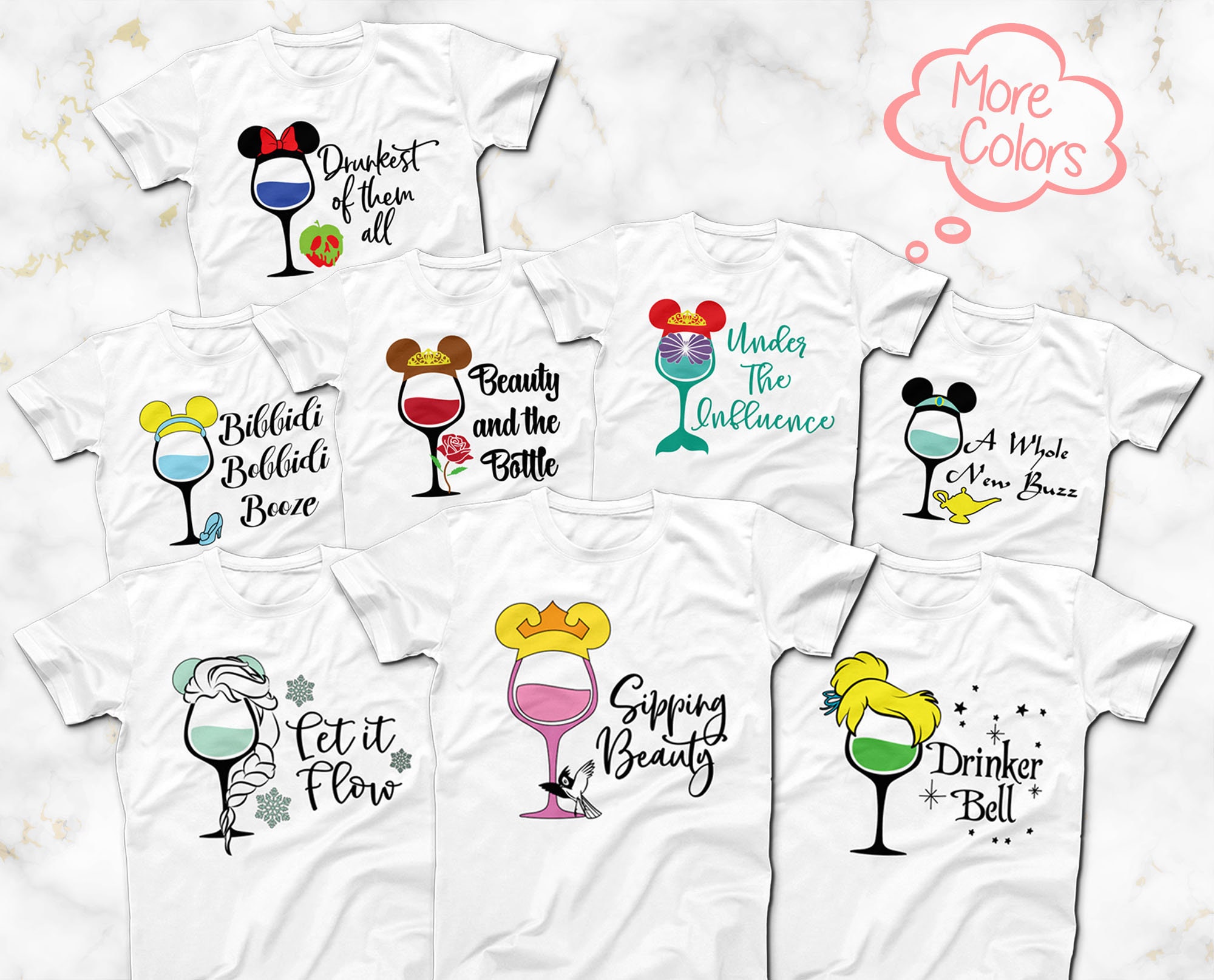 Drunkest Of Them All Disney Wine HTV and Sublimation Prints