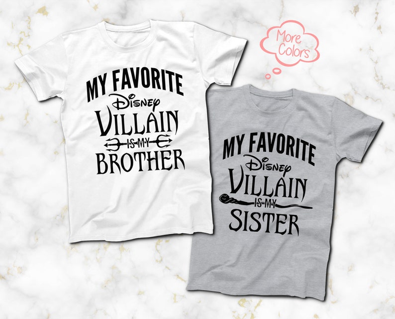 My Favorite Disney Villain is My Sister T-shirt My Favorite - Etsy