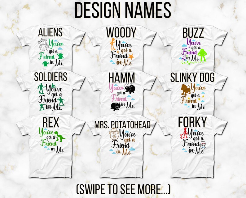 Disney Toy Story Hai un amico in me T-Shirts, Disponibile in 15 personaggi diversi, Buzz Lightyear, Jessie, Woody, Aliens, e altro ancora immagine 2