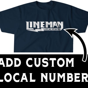Custom Lightning Lineman T-Shirt, Journeyman, IBEW, Local Union, Brotherhood