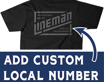 Custom Electric Lineman T-Shirt, Journeyman, Local Union, Brotherhood