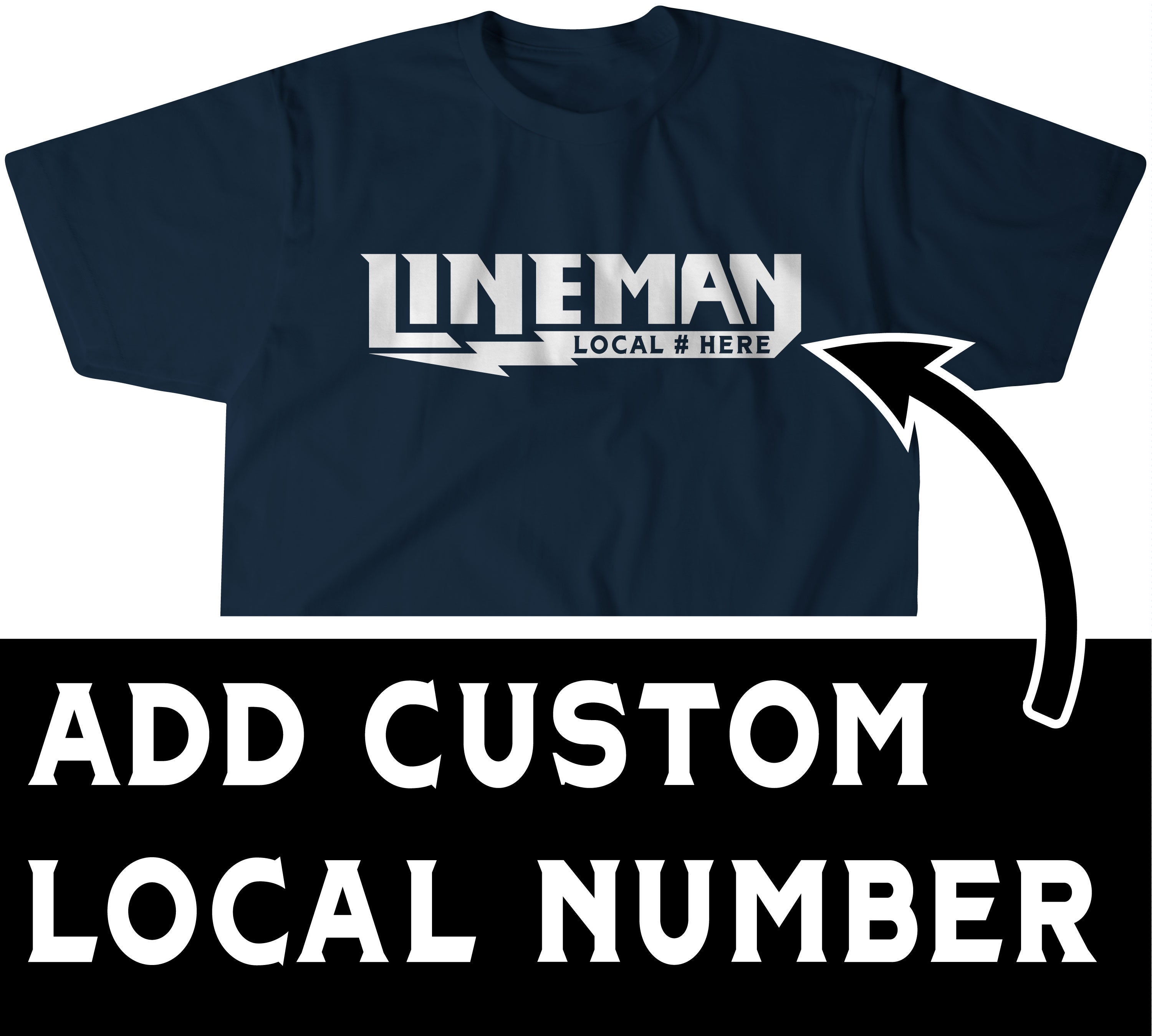 Custom Lightning Lineman T-shirt 