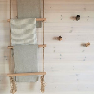 Ladder Shelf/Towel Rack/Towel Rail/Blanket Ladder/Towel Holder/Rustic Shelf