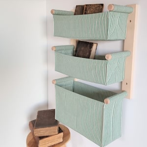 Linen Organizer/Playroom Toys Organizer/Storage Basket/Linen Pocket/Book Shelf/Hanging Storage/Bathroom Shelf/Diapers Organizer image 1