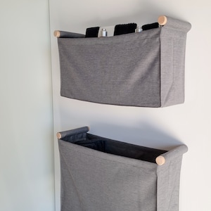 Hanging Wall Organizer/ Home Organizer/ Canvas Storage/ Nursery Accessory/ Waterproof Basket/ Bathroom Organizer/ Space Saving/ Wall Pocket