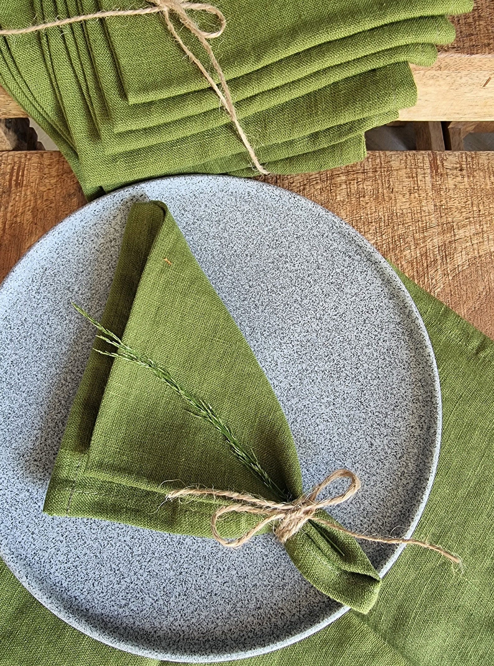 Moss Green Linen Napkins/cloth Napkins/wedding Napkins/table Etsy