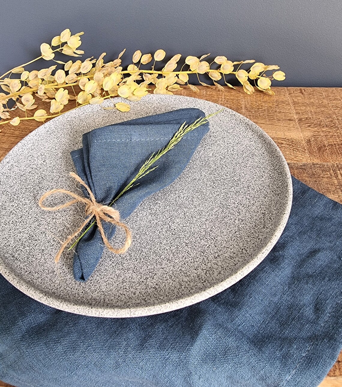 Ocean Blue Linen Napkins/cloth Napkins/wedding Napkins/table Etsy
