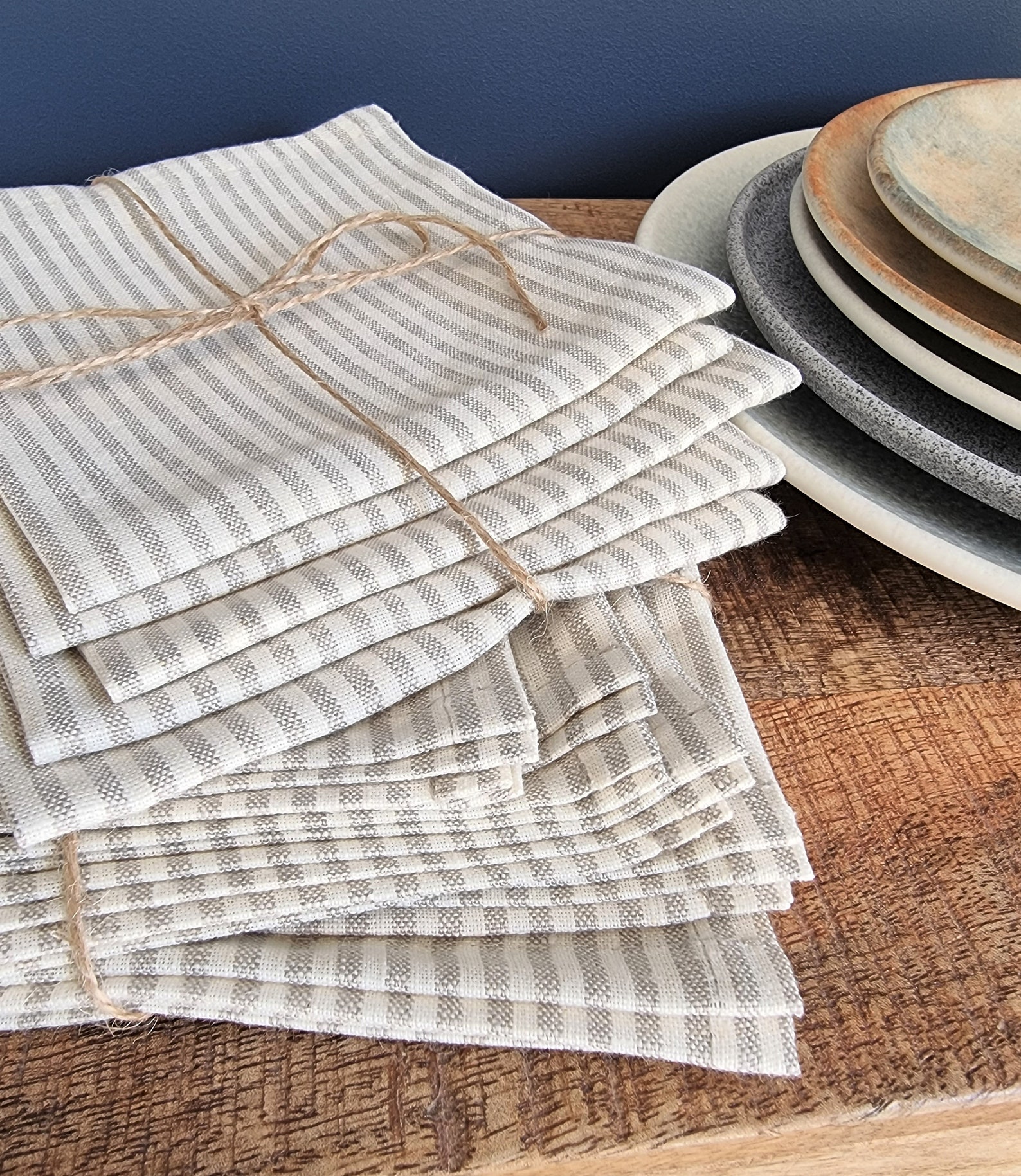 Linen Stripes Napkins/Cloth Napkins/Wedding Napkins/Table Etsy