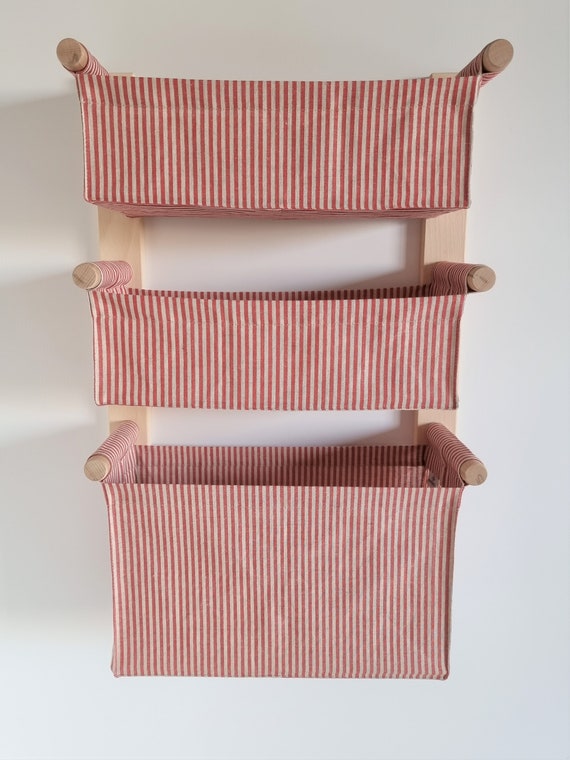 Wall Hanging Storage Basket linen Organizer playroom Toys Organizer linen Pocket book Shelf hanging Storage bathroom Shelf diapers Organizer Etsy