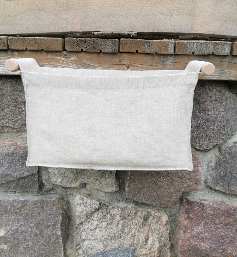 Linen Organizer/Storage Basket/Linen Pocket/Hanging Storage/Wall Decor/Nursery Decor image 2