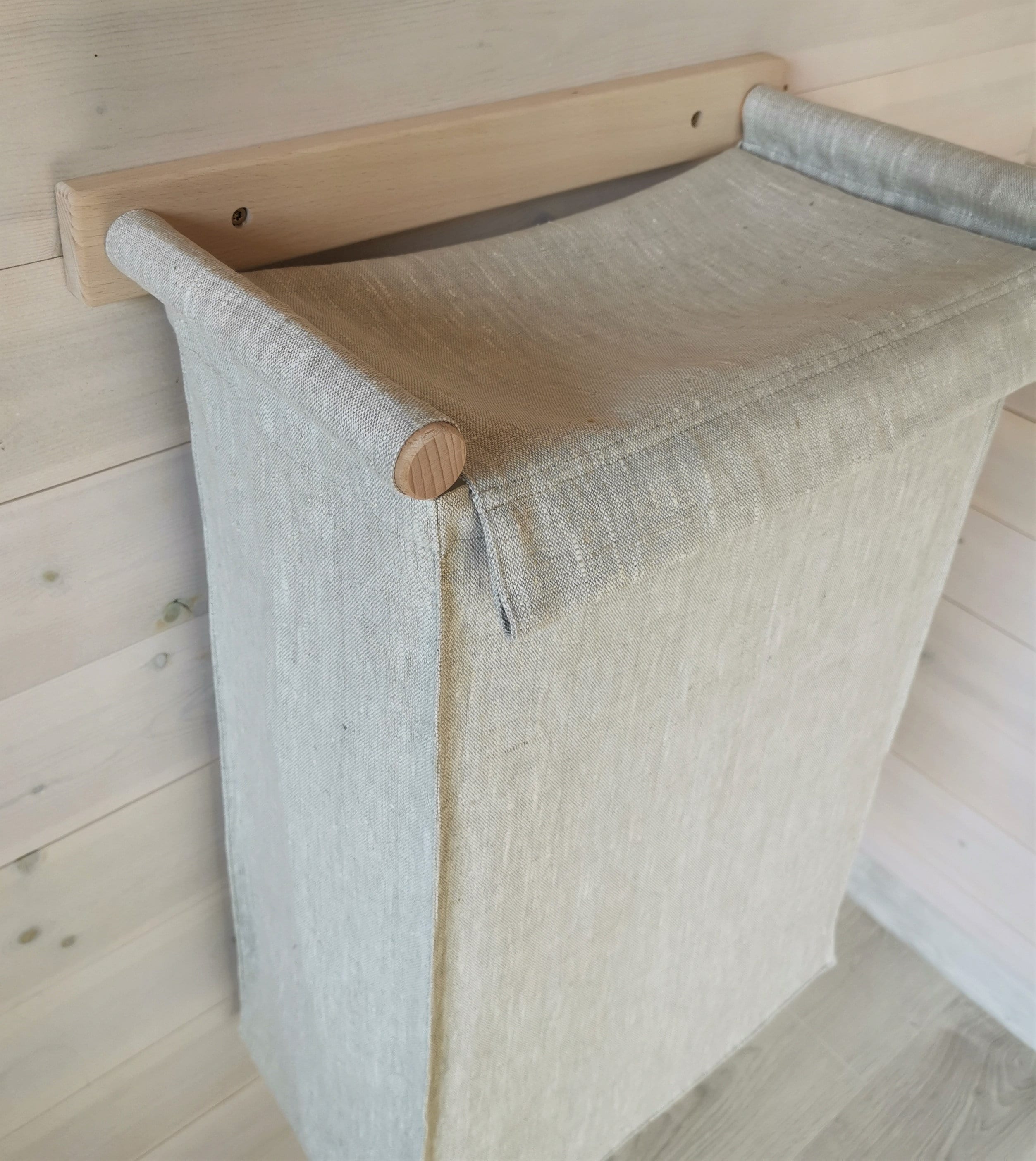 Wäschekorb mit Deckel: Hängender Wäschekorb, Wand Organizer