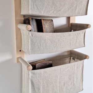 Organizer Basket/Storage Basket/Organizer Bag/Multi Storage Box/Book Shelf/Hanging Wall Organizer/Wall Pocket/Home Organizer/Office Bag image 4