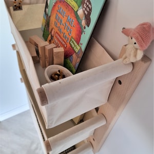 Storage Basket/ Toys Organizer/ Nursery Organizer/ Books Shelf/ Canvas Pocket/ Cotton White Cream Basket/ Diapers Organizer/ Wall Hanger