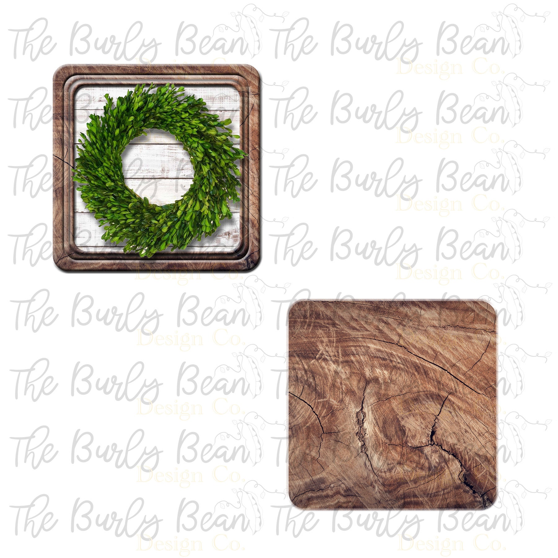 Personalized Picture Frame Boxwood Wreath Initial Monogram Etsy