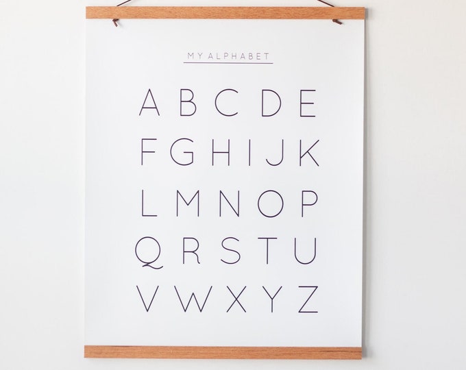 Alphabet Poster | ABC, Minimalist, ABC Flashcards, Nursery Decor, Playroom Decor, Homeschool