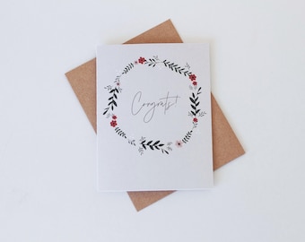 Congratulations Card - Card, Blank Card, Greeting Card, Appreciation Gift, Scandinavian