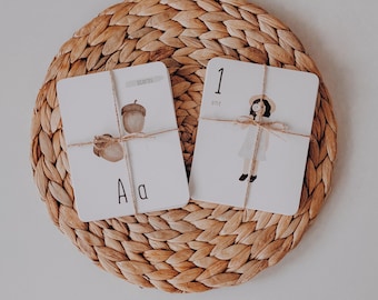 Nature Alphabet + Nature Number Card Set | ABC Flashcards, Alphabet Flashcards, Nursery Decor, Playroom Decor, Homeschool