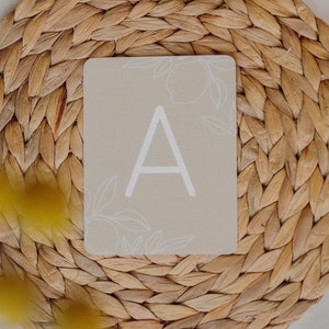 ABC Flashcards, Alphabet Flashcards, Montessori, Décoration de crèche, Décor de salle de jeux, Minimaliste, Homeschool