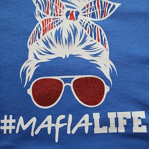 Buffalo Mafia, Josh Allen T-shirt, Mafia t, Buffalo t-shirt, football t shirt, Buffalo apparel, Buffalo MVP 17, Lets GO, Messy Bun, Life image 1