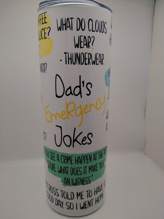 20 Oz. Tumbler With Lid and Straw Dads Jokes Tumbler Cup Etsy