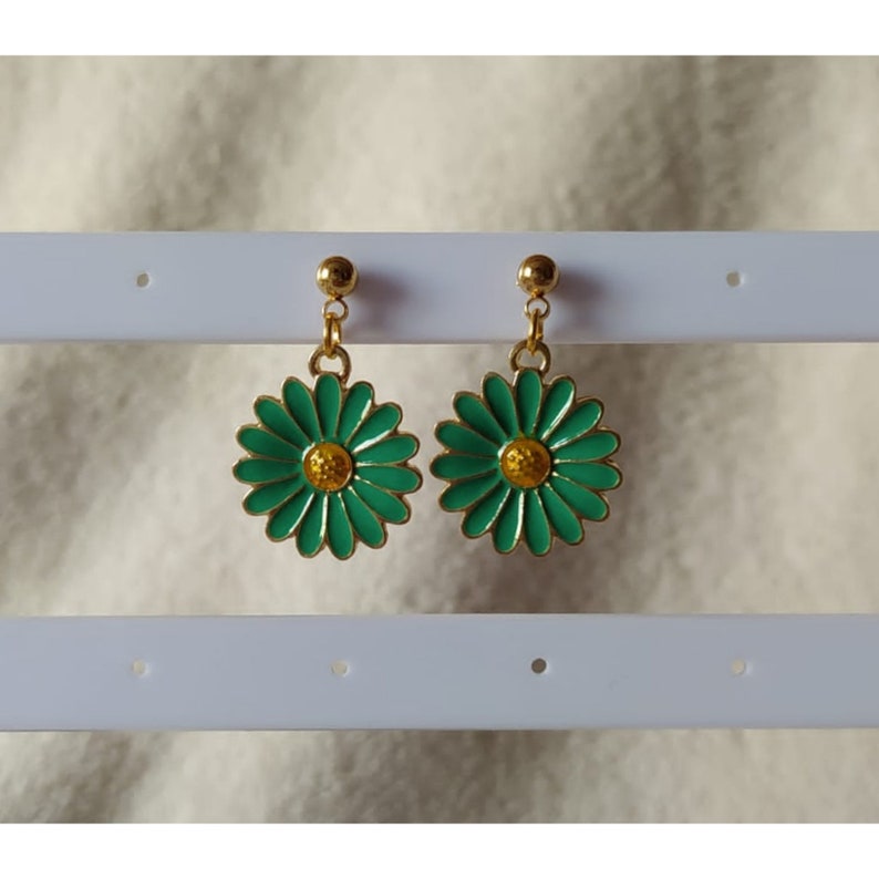 Turquoise Daisy Earrings