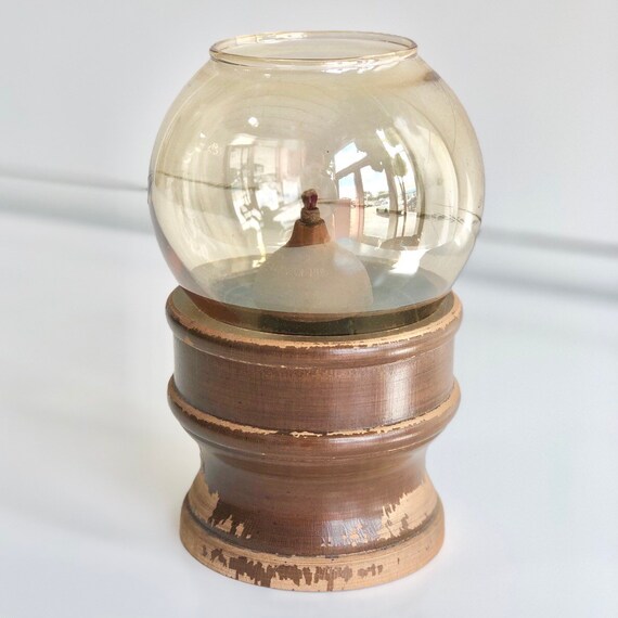 Vintage Wood Oil Lamp - Vintage Wood Oil Lamp Holder Vintage Wood Oil Lamp - Vintage Wood Oil Lamp Holder