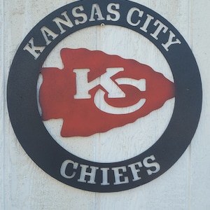17 x 17 metal kc chiefs sign